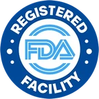 Made in a registered FDA facility seal used in the GLPro artwork